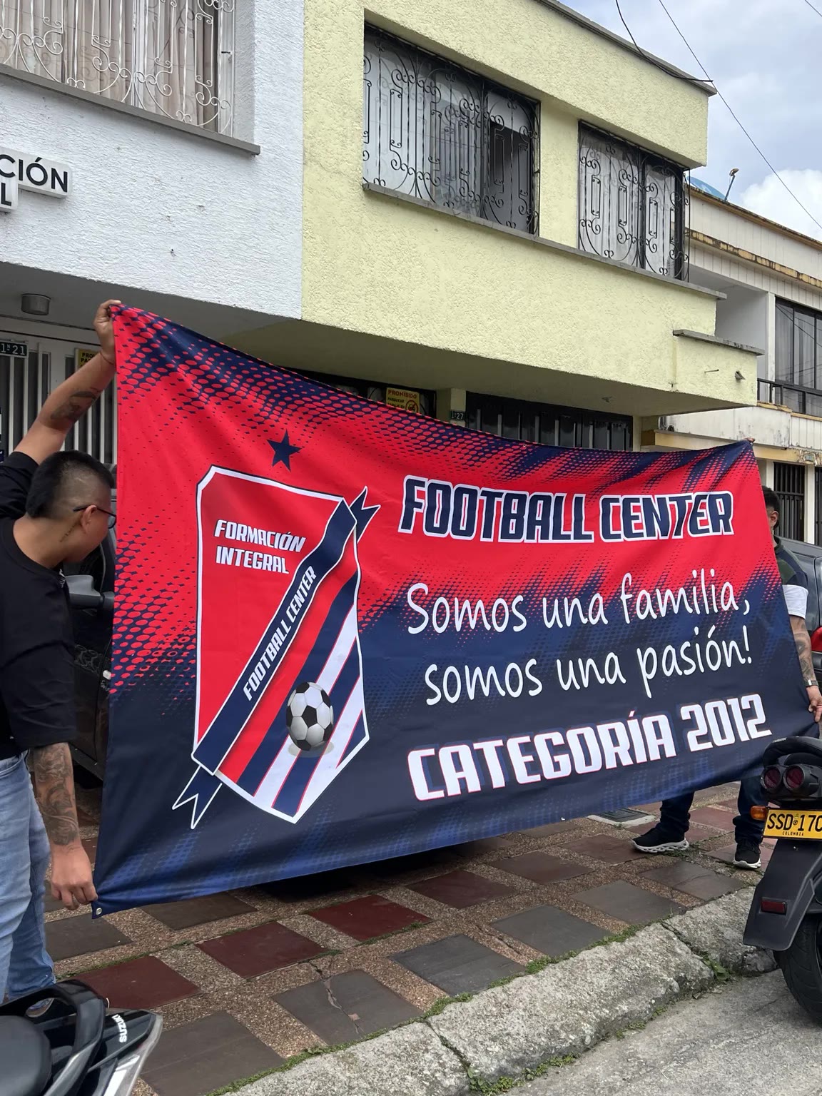 Bandera deportiva de gran formato para Football Center